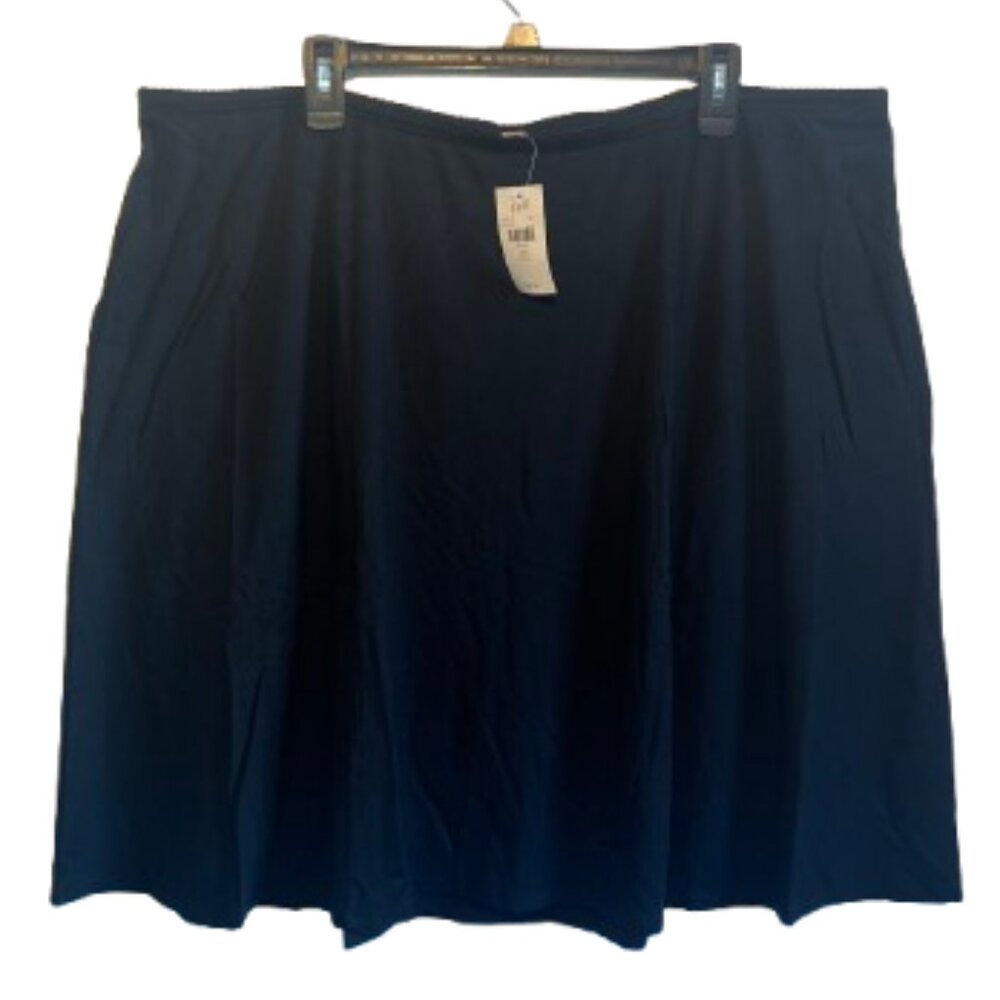 🖤 NWT J.Jill Black Pull-On Knit Skirt – Women’s 3X – Soft & Stretchy